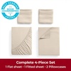 image:imageMellanni Iconic 4Piece Ultra Soft Sheet Set Queen Beige  10M Sleepers Labtested Sleeps Cool Stays Bright Strong Smooth Good Housekeeping Best Bedding 7 yrs running