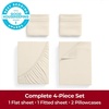 image:imageMellanni Iconic 4Piece Ultra Soft Sheet Set Queen Golden Ivory  10M Sleepers Labtested Sleeps Cool Stays Bright Strong Smooth Good Housekeeping Best Bedding 7 yrs running