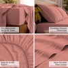 image:imageMellanni Queen Sheet Set  6Piece Iconic Collection Bedding  Including 4 Pillowcases 16Inch Deep Pocket Easy Care Extra Soft Cooling Sheets Brushed Microfiber  Golden Ivory1621 Coral