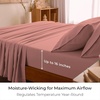 image:imageMellanni Queen Sheet Set  6Piece Iconic Collection Bedding  Including 4 Pillowcases 16Inch Deep Pocket Easy Care Extra Soft Cooling Sheets Brushed Microfiber  Blue Hydrangea1621 Coral