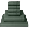 image:imageMellanni Queen Sheet Set  6Piece Iconic Collection Bedding  Including 4 Pillowcases 21Inch Extra Deep Pocket Easy Care Ultra Soft Cooling Sheets Brushed Microfiber  Light Gray1448 Emerald Green