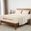 image:imageMellanni Iconic 4Piece Ultra Soft Sheet Set Queen Golden Ivory  10M Sleepers Labtested Sleeps Cool Stays Bright Strong Smooth Good Housekeeping Best Bedding 7 yrs running