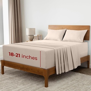 image:imageMellanni Iconic 4Piece Ultra Soft Sheet Set Queen Beige  10M Sleepers Labtested Sleeps Cool Stays Bright Strong Smooth Good Housekeeping Best Bedding 7 yrs running