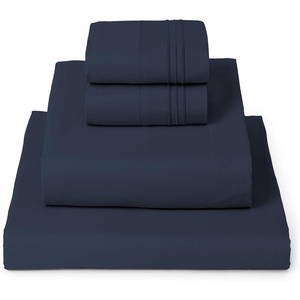 image:imageMellanni Iconic 4Piece Ultra Soft Sheet Set Queen Navy Blue  10M Sleepers Labtested Sleeps Cool Stays Bright Strong Smooth Good Housekeeping Best Bedding 7 yrs running