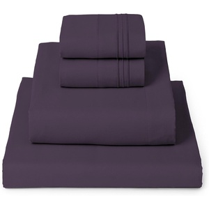 image:imageMellanni Queen Sheet Set  6Piece Iconic Collection Bedding  Including 4 Pillowcases 16Inch Deep Pocket Easy Care Extra Soft Cooling Sheets Brushed Microfiber  Blue Hydrangea1952 Purple