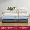 image:imageMellanni 100 Linen Queen Sheets Set  Natural Sheets for Bed Set  Linen Bedding  Fits up to 16 Mattress Queen Natural