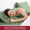 image:imageMellanni 400TC Cotton Sateen Sheets Queen Denim Blue 4 Piece Set  Smooth 100 cotton weave 15 in fitted pocket flat 90 x 102 2 pillowcases machine washable denim blue beddingGreen
