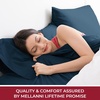 image:imageMellanni 400TC Cotton Sateen Sheets Queen Denim Blue 4 Piece Set  Smooth 100 cotton weave 15 in fitted pocket flat 90 x 102 2 pillowcases machine washable denim blue beddingNavy