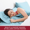 image:imageMellanni 400TC Cotton Sateen Sheets Queen Denim Blue 4 Piece Set  Smooth 100 cotton weave 15 in fitted pocket flat 90 x 102 2 pillowcases machine washable denim blue beddingLight Blue