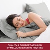 image:imageMellanni 400TC Cotton Sateen Sheets Queen Denim Blue 4 Piece Set  Smooth 100 cotton weave 15 in fitted pocket flat 90 x 102 2 pillowcases machine washable denim blue beddingLight Gray