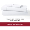 image:imageMellanni 400TC Cotton Sateen Sheets Queen Denim Blue 4 Piece Set  Smooth 100 cotton weave 15 in fitted pocket flat 90 x 102 2 pillowcases machine washable denim blue beddingWhite