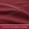 image:imageMellanni 400TC Cotton Sateen Sheets Queen Denim Blue 4 Piece Set  Smooth 100 cotton weave 15 in fitted pocket flat 90 x 102 2 pillowcases machine washable denim blue beddingBurgundy