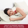 image:imageMellanni 400TC Cotton Sateen Sheets Queen Denim Blue 4 Piece Set  Smooth 100 cotton weave 15 in fitted pocket flat 90 x 102 2 pillowcases machine washable denim blue beddingIvory