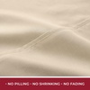 image:imageMellanni 400TC Cotton Sateen Sheets Queen Denim Blue 4 Piece Set  Smooth 100 cotton weave 15 in fitted pocket flat 90 x 102 2 pillowcases machine washable denim blue beddingBeige