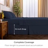 image:imageMellanni Bed Skirt Queen Size  Tailored Drop Bed Skirting  15Inch Pleated Dust Ruffle  Hotel Luxury Bedding  Wrinkle Fade Stain Resistant  1 Bedskirt Queen White1959 Navy Blue