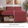 image:imageMellanni Bed Skirt Queen Size  Tailored Drop Bed Skirting  15Inch Pleated Dust Ruffle  Hotel Luxury Bedding  Wrinkle Fade Stain Resistant  1 Bedskirt Queen White1752 Brick Red