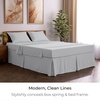 image:imageMellanni Bed Skirt Queen Size  Tailored Drop Bed Skirting  15Inch Pleated Dust Ruffle  Hotel Luxury Bedding  Wrinkle Fade Stain Resistant  1 Bedskirt Queen White1364 Light Gray