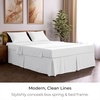 image:imageMellanni Bed Skirt Queen Size  Tailored Drop Bed Skirting  15Inch Pleated Dust Ruffle  Hotel Luxury Bedding  Wrinkle Fade Stain Resistant  1 Bedskirt Queen White1102 White