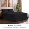 image:imageMellanni Bed Skirt Queen Size  Tailored Drop Bed Skirting  15Inch Pleated Dust Ruffle  Hotel Luxury Bedding  Wrinkle Fade Stain Resistant  1 Bedskirt Queen White1990 Black