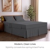 image:imageMellanni Bed Skirt Queen Size  Tailored Drop Bed Skirting  15Inch Pleated Dust Ruffle  Hotel Luxury Bedding  Wrinkle Fade Stain Resistant  1 Bedskirt Queen White1394 Gray