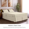 image:imageMellanni Bed Skirt Queen Size  Tailored Drop Bed Skirting  15Inch Pleated Dust Ruffle  Hotel Luxury Bedding  Wrinkle Fade Stain Resistant  1 Bedskirt Queen White1128 Golden Ivory