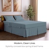 image:imageMellanni Bed Skirt Queen Size  Tailored Drop Bed Skirting  15Inch Pleated Dust Ruffle  Hotel Luxury Bedding  Wrinkle Fade Stain Resistant  1 Bedskirt Queen White1583 Spa Blue