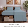 image:imageMellanni Bed Skirt Queen Size  Tailored Drop Bed Skirting  15Inch Pleated Dust Ruffle  Hotel Luxury Bedding  Wrinkle Fade Stain Resistant  1 Bedskirt Queen White1573 Blue Hydrangea