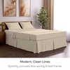 image:imageMellanni Bed Skirt Queen Size  Tailored Drop Bed Skirting  15Inch Pleated Dust Ruffle  Hotel Luxury Bedding  Wrinkle Fade Stain Resistant  1 Bedskirt Queen White1812 Beige