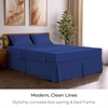 image:imageMellanni Bed Skirt Queen Size  Tailored Drop Bed Skirting  15Inch Pleated Dust Ruffle  Hotel Luxury Bedding  Wrinkle Fade Stain Resistant  1 Bedskirt Queen White1597 Royal Blue