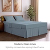 image:imageMellanni Bed Skirt Queen Size  Tailored Drop Bed Skirting  15Inch Pleated Dust Ruffle  Hotel Luxury Bedding  Wrinkle Fade Stain Resistant  1 Bedskirt Queen White1573 Blue Hydrangea