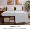 image:imageMellanni Bed Skirt Queen Size  Tailored Drop Bed Skirting  15Inch Pleated Dust Ruffle  Hotel Luxury Bedding  Wrinkle Fade Stain Resistant  1 Bedskirt Queen White1364 Light Gray