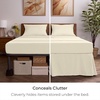 image:imageMellanni Bed Skirt Queen Size  Tailored Drop Bed Skirting  15Inch Pleated Dust Ruffle  Hotel Luxury Bedding  Wrinkle Fade Stain Resistant  1 Bedskirt Queen White1128 Golden Ivory