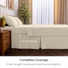 image:imageMellanni Bed Skirt Queen Size  Tailored Drop Bed Skirting  15Inch Pleated Dust Ruffle  Hotel Luxury Bedding  Wrinkle Fade Stain Resistant  1 Bedskirt Queen White1128 Golden Ivory