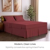 image:imageMellanni Bed Skirt Queen Size  Tailored Drop Bed Skirting  15Inch Pleated Dust Ruffle  Hotel Luxury Bedding  Wrinkle Fade Stain Resistant  1 Bedskirt Queen White1752 Brick Red