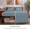 image:imageMellanni Bed Skirt Queen Size  Tailored Drop Bed Skirting  15Inch Pleated Dust Ruffle  Hotel Luxury Bedding  Wrinkle Fade Stain Resistant  1 Bedskirt Queen White1583 Spa Blue
