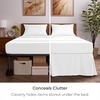 image:imageMellanni Bed Skirt Queen Size  Tailored Drop Bed Skirting  15Inch Pleated Dust Ruffle  Hotel Luxury Bedding  Wrinkle Fade Stain Resistant  1 Bedskirt Queen White1102 White