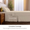 image:imageMellanni Bed Skirt Queen Size  Tailored Drop Bed Skirting  15Inch Pleated Dust Ruffle  Hotel Luxury Bedding  Wrinkle Fade Stain Resistant  1 Bedskirt Queen White1812 Beige