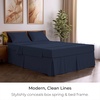 image:imageMellanni Bed Skirt Queen Size  Tailored Drop Bed Skirting  15Inch Pleated Dust Ruffle  Hotel Luxury Bedding  Wrinkle Fade Stain Resistant  1 Bedskirt Queen White1959 Navy Blue