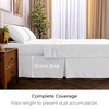 image:imageMellanni Bed Skirt Queen Size  Tailored Drop Bed Skirting  15Inch Pleated Dust Ruffle  Hotel Luxury Bedding  Wrinkle Fade Stain Resistant  1 Bedskirt Queen White1102 White