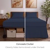 image:imageMellanni Bed Skirt Queen Size  Tailored Drop Bed Skirting  15Inch Pleated Dust Ruffle  Hotel Luxury Bedding  Wrinkle Fade Stain Resistant  1 Bedskirt Queen White1959 Navy Blue