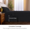 image:imageMellanni Bed Skirt Queen Size  Tailored Drop Bed Skirting  15Inch Pleated Dust Ruffle  Hotel Luxury Bedding  Wrinkle Fade Stain Resistant  1 Bedskirt Queen White1990 Black