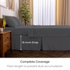image:imageMellanni Bed Skirt Queen Size  Tailored Drop Bed Skirting  15Inch Pleated Dust Ruffle  Hotel Luxury Bedding  Wrinkle Fade Stain Resistant  1 Bedskirt Queen White1394 Gray