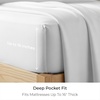 image:imageMellanni Cotton Flannel Sheet Set  Double Brushed for Added Softness amp Comfort  Deep Pocket Fitted Sheet up to 16 4 Piece Set Queen WhiteF002 White