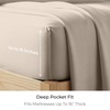 image:imageMellanni Cotton Flannel Sheet Set  Double Brushed for Added Softness amp Comfort  Deep Pocket Fitted Sheet up to 16 4 Piece Set Queen WhiteF150 Beige