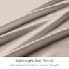 image:imageMellanni Cotton Flannel Sheet Set  Double Brushed for Added Softness amp Comfort  Deep Pocket Fitted Sheet up to 16 4 Piece Set Queen WhiteF150 Beige