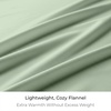 image:imageMellanni Cotton Flannel Sheet Set  Double Brushed for Added Softness amp Comfort  Deep Pocket Fitted Sheet up to 16 4 Piece Set Queen WhiteF215 Sage