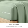 image:imageMellanni Cotton Flannel Sheet Set  Double Brushed for Added Softness amp Comfort  Deep Pocket Fitted Sheet up to 16 4 Piece Set Queen WhiteF215 Sage
