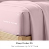 image:imageMellanni Cotton Flannel Sheet Set  Double Brushed for Added Softness amp Comfort  Deep Pocket Fitted Sheet up to 16 4 Piece Set Queen WhiteF320 Pink