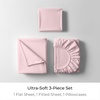 image:imageMellanni Cotton Flannel Sheet Set  Double Brushed for Added Softness amp Comfort  Deep Pocket Fitted Sheet up to 16 4 Piece Set Queen WhiteF320 Pink