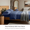 image:imageMellanni Cotton Flannel Sheet Set  Double Brushed for Added Softness amp Comfort  Deep Pocket Fitted Sheet up to 16 4 Piece Set Queen WhiteF420 Blue